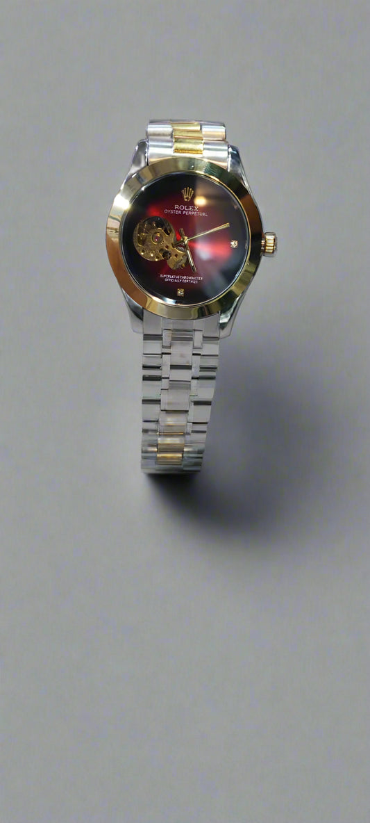 HM ROLEX-Premium Analog Watch With Crystal Accents And Jubilee Strap